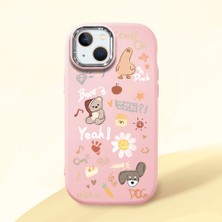 Ucuc iPhone 13/14 Uyumlu Darbe Emici Kamera Korumalı Pembe Silikon Kılıf