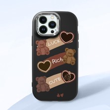 Ucuc iPhone 14 Pro Uyumlu Darbe Emici Kamera Korumalı Siyah Silikon Kılıf