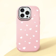 Ucuc iPhone 15 Pro Max Uyumlu Darbe Emici Kamera Korumalı Pembe Silikon Kılıf