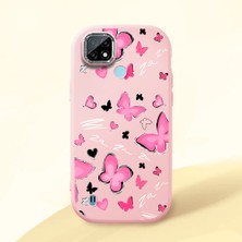 Ucuc Realme C21 Uyumlu Darbe Emici Kamera Korumalı Pembe Silikon Kılıf