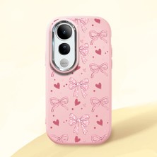 Ucuc Vivo V50 Lite 4g/5g Uyumlu Darbe Emici Kamera Korumalı Pembe Silikon Kılıf