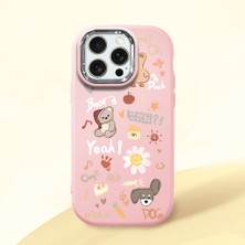 Ucuc iPhone 15 Pro Max Uyumlu Darbe Emici Kamera Korumalı Pembe Silikon Kılıf