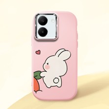 Ucuc Vivo Y27 5G/Y27S Uyumlu Darbe Emici Kamera Korumalı Pembe Silikon Kılıf