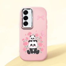 Ucuc Samsung Galaxy S25 Plus Uyumlu Darbe Emici Kamera Korumalı Pembe Silikon Kılıf