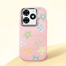 Ucuc Tecno Spark 20/20C Uyumlu Darbe Emici Kamera Korumalı Pembe Silikon Kılıf