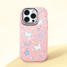 Ucuc iPhone 15 Pro Uyumlu Darbe Emici Kamera Korumalı Pembe Silikon Kılıf