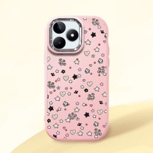 Ucuc Realme C51/C53 Uyumlu Darbe Emici Kamera Korumalı Pembe Silikon Kılıf