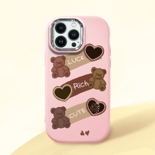 Ucuc iPhone 14 Pro Uyumlu Darbe Emici Kamera Korumalı Pembe Silikon Kılıf