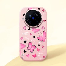 Ucuc Vivo X200 Pro Uyumlu Darbe Emici Kamera Korumalı Pembe Silikon Kılıf