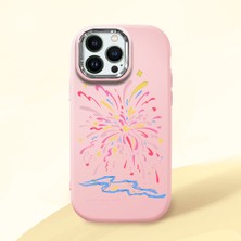 Ucuc iPhone 13 Pro Uyumlu Darbe Emici Kamera Korumalı Pembe Silikon Kılıf