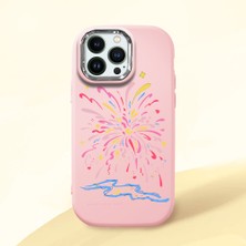 Ucuc iPhone 14 Pro Uyumlu Darbe Emici Kamera Korumalı Pembe Silikon Kılıf