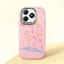 Ucuc Realme C63 4G/C61 Uyumlu Darbe Emici Kamera Korumalı Pembe Silikon Kılıf