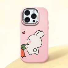 Ucuc iPhone 15 Pro Uyumlu Darbe Emici Kamera Korumalı Pembe Silikon Kılıf