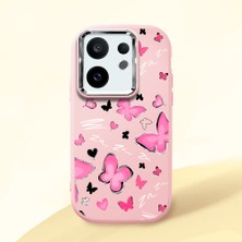 Ucuc Vivo X200 Fe Uyumlu Darbe Emici Kamera Korumalı Pembe Silikon Kılıf