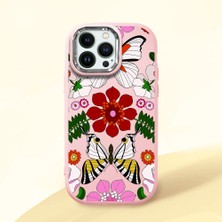 Ucuc iPhone 14 Pro Uyumlu Darbe Emici Kamera Korumalı Pembe Silikon Kılıf