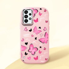 Ucuc Samsung Galaxy A73 Uyumlu Darbe Emici Kamera Korumalı Pembe Silikon Kılıf