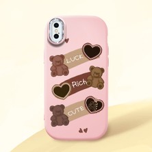 Ucuc iPhone X/xs Uyumlu Darbe Emici Kamera Korumalı Pembe Silikon Kılıf