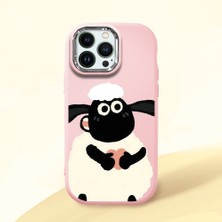 Ucuc iPhone 13 Pro Uyumlu Darbe Emici Kamera Korumalı Pembe Silikon Kılıf