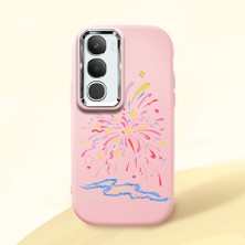 Ucuc Vivo Y19S 4G/Y19S Pro Uyumlu Darbe Emici Kamera Korumalı Pembe Silikon Kılıf