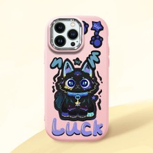 Ucuc iPhone 14 Pro Max Uyumlu Darbe Emici Kamera Korumalı Pembe Silikon Kılıf