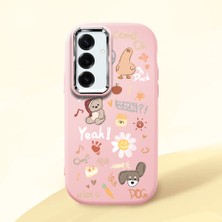 Ucuc Samsung Galaxy S25 Plus Uyumlu Darbe Emici Kamera Korumalı Pembe Silikon Kılıf