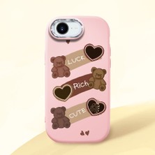 Ucuc iPhone 16E Uyumlu Darbe Emici Kamera Korumalı Pembe Silikon Kılıf