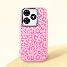 Ucuc Tecno Spark 20/20C Uyumlu Darbe Emici Kamera Korumalı Pembe Silikon Kılıf