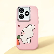 Ucuc Infinix Smart 8/8 Pro Uyumlu Darbe Emici Kamera Korumalı Pembe Silikon Kılıf