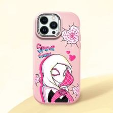 Ucuc iPhone 13 Pro Uyumlu Darbe Emici Kamera Korumalı Pembe Silikon Kılıf