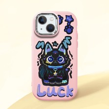 Ucuc iPhone 13 Mini Uyumlu Darbe Emici Kamera Korumalı Pembe Silikon Kılıf