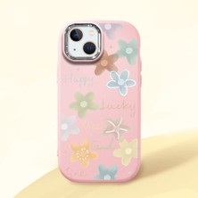 Ucuc iPhone 15 Plus/14 Plus Uyumlu Darbe Emici Kamera Korumalı Pembe Silikon Kılıf