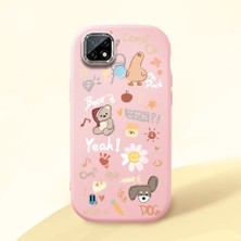 Ucuc Realme C21 Uyumlu Darbe Emici Kamera Korumalı Pembe Silikon Kılıf