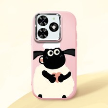 Ucuc Infinix Smart 8/8 Pro Uyumlu Darbe Emici Kamera Korumalı Pembe Silikon Kılıf