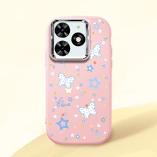 Ucuc Tecno Spark 20/20C Uyumlu Darbe Emici Kamera Korumalı Pembe Silikon Kılıf