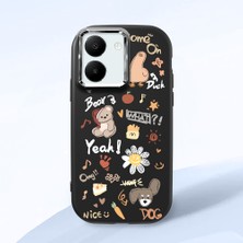 Ucuc Vivo Y77T/Y78M Uyumlu Darbe Emici Kamera Korumalı Siyah Silikon Kılıf