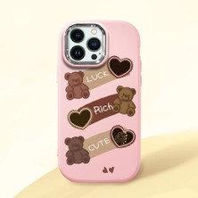 Ucuc iPhone 13 Pro Uyumlu Darbe Emici Kamera Korumalı Pembe Silikon Kılıf