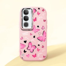 Ucuc Vivo Y19S 4G/Y19S Pro Uyumlu Darbe Emici Kamera Korumalı Pembe Silikon Kılıf