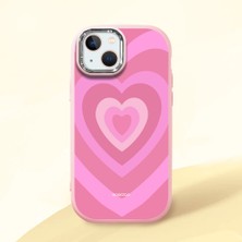 Ucuc iPhone 14 Plus/15 Plus Uyumlu Darbe Emici Kamera Korumalı Pembe Silikon Kılıf