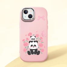 Ucuc iPhone 15 Plus/14 Plus Uyumlu Darbe Emici Kamera Korumalı Pembe Silikon Kılıf