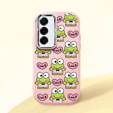 Ucuc Samsung Galaxy S25 Plus Uyumlu Darbe Emici Kamera Korumalı Pembe Silikon Kılıf