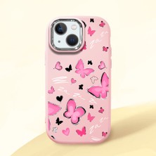 Ucuc iPhone 13 Mini Uyumlu Darbe Emici Kamera Korumalı Pembe Silikon Kılıf