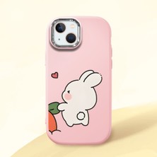 Ucuc iPhone 15 Plus/14 Plus Uyumlu Darbe Emici Kamera Korumalı Pembe Silikon Kılıf