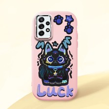 Ucuc Samsung Galaxy A52/A52S Uyumlu Darbe Emici Kamera Korumalı Pembe Silikon Kılıf