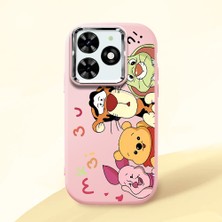 Ucuc Infinix Smart 8/8 Pro Uyumlu Darbe Emici Kamera Korumalı Pembe Silikon Kılıf