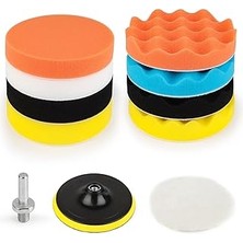 SHC4200 Telvesse Pasta Cila Polisaj Parlatma Pedi Seti 115MM 11 Parça Oto Parlatıcı Pedleri Otomotiv Parlat