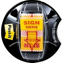 SHC4200 Post-It Bayraklar, Burayı Imzala, 200/YÜKSEK Hacimli Masa Tutacağı Dağıtıcısı, 2 Inç Geniş, Sarı (6