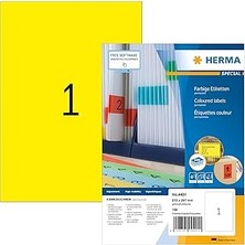 SHC4200 Herma 4401 Renkli Etiket Din A4 210 x 297 Mm, 100 Yaprak, Kağıt, Mat Kendinden Yapışkanlı, Basılabi