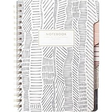 SHC4200 Fringe Studio Büyük Sekmeli Defter, Tribal Lines", Esnek Ciltsiz Kapak, Kolej Kareli, 5 Konu/k