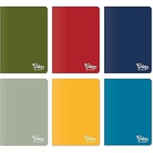 SHC4200 Meteksan Colors Ofis Serisi, A4 60 Yaprak Çizgili Karton Kapaklı Defter 6'lı Paket, Renkli