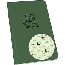 SHC4200 Rite In The Rain All-Weather Yumuşak Kılıf Cep Defteri, 7,62 cm x 15,24 Cm, Yeşil Kapak, Evrensel D